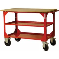 TÖÖLAUD 1240X700MM, RATASTEGA, 1000KG, VAHERIIULIGA EQUIPGARAGE