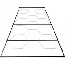 230V LED TERASRAAMIGA DETAILING KÄRGVALGUSTI/HEXAGON 615W/83640LM/6500K/IP44, 2435X4845MM JBM*