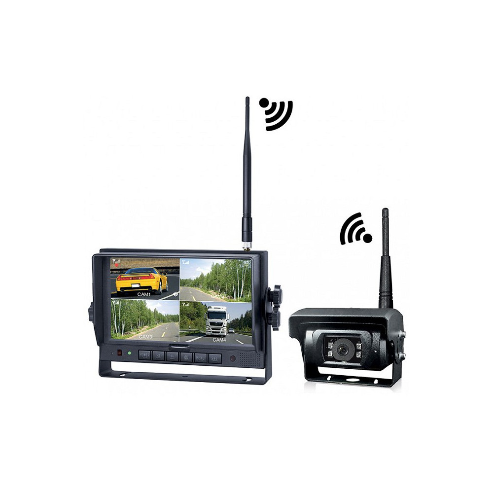 JUHTMEVABA SALVESTAV KATIKUGA TAGURDUSKAAMERA + 7" EKRAAN KIT 12/24V VIGNAL