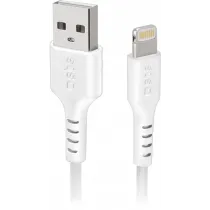 LAADIMISJUHE 1,0M LIGHTNING/APPLE - USB VALGE SBS