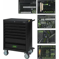 329-OS. TÖÖRIISTAKÄRU 5-PANEELI TÖÖRIISTADEGA "BLACK EDITION" H1020MM JBM