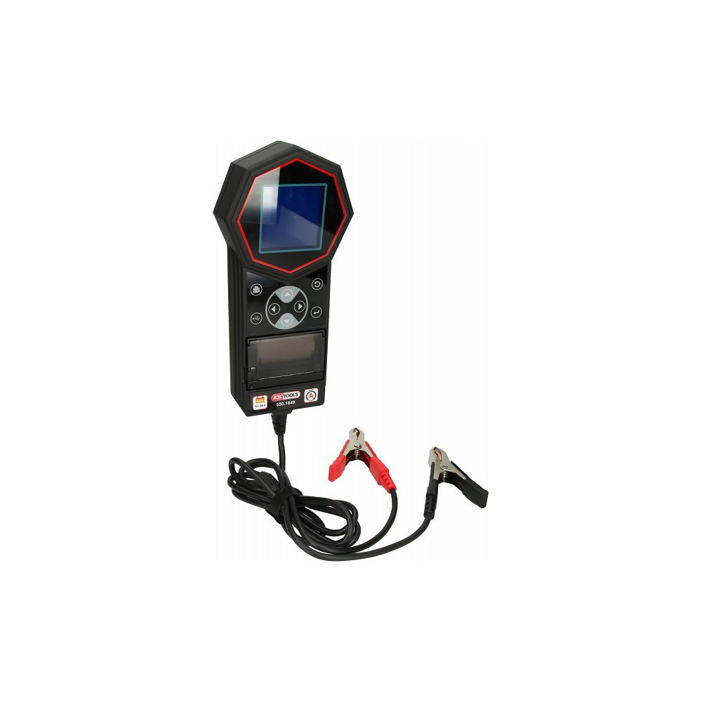 DIGITAALNE AKU KOORMUSTESTER 12V/24V PRINTERIGA KS TOOLS