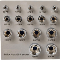 16-OS. 1/4"+3/8"+1/2" 5-TÄHT TORX PLUS E-PADRUNITE KOMPL. 6EPR-30EPR TRIUMF