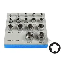 16-OS. 1/4"+3/8"+1/2" 5-TÄHT TORX PLUS E-PADRUNITE KOMPL. 6EPR-30EPR TRIUMF