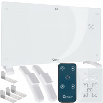 KLAASPANEELIGA KONVEKTOR RADIAATOR JUHT.PULDIGA+WIFI 2500W 230V VALGE GEKO