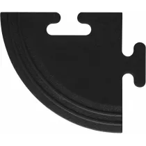 TÖÖKOJA PÕRANDAKATTE/PÕRANDAMOODULI NURK, PVC, MUST 80X80X6MM JBM