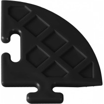 TÖÖKOJA PÕRANDAKATTE/PÕRANDAMOODULI NURK, PVC, MUST 80X80X6MM JBM