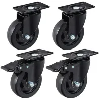VARURATASTE KOMPLEKT 4TK, 100MM, MAX 120KG GEKO