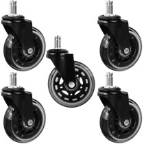 KUMMIST RATTAD KONTORITOOLILE 5TK, 75MM, MAX 225KG GEKO