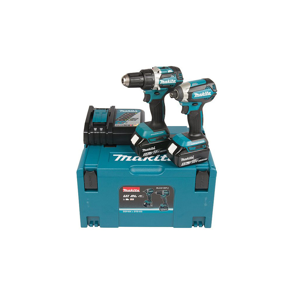 COMBOKIT 18V 2X5,0AH LI-ION (DDF484+DTD153) MAKITA
