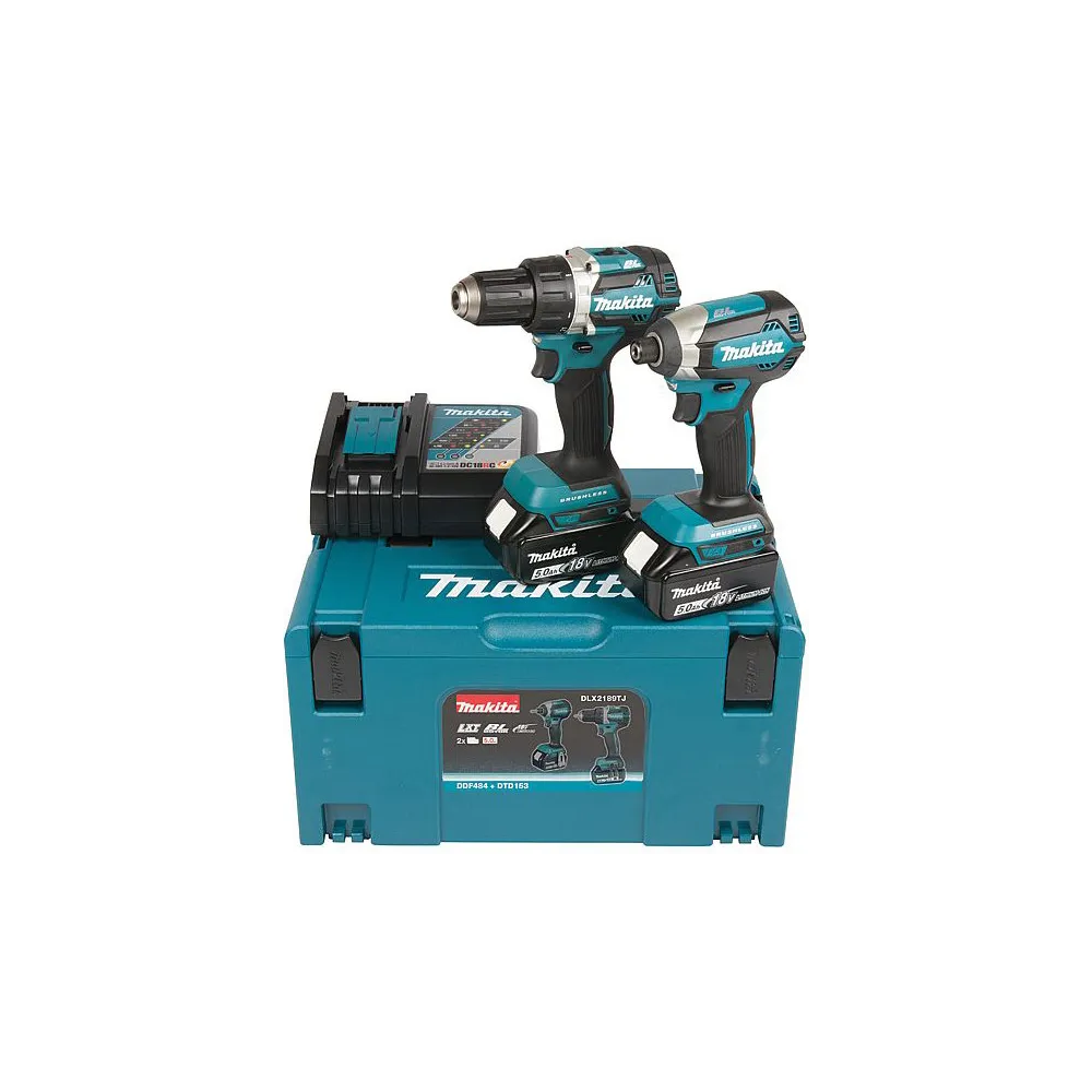 COMBOKIT 18V 2X5,0AH LI-ION (DDF484+DTD153) MAKITA