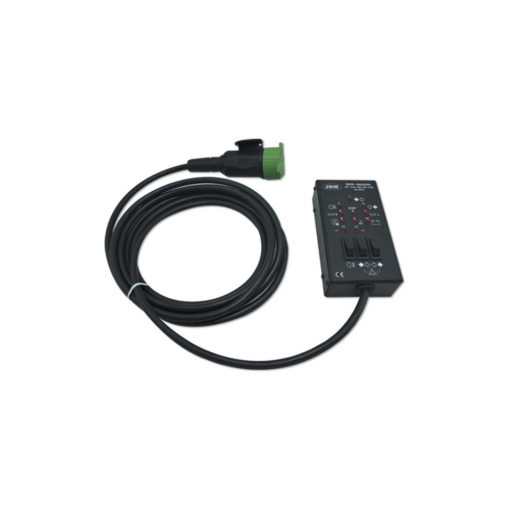HAAGISE PISTIKUPESA KONTROLLTESTER 13 PIN 12V JBM