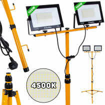230V 2X100W LED PROZEKTOR+STATIIV 2X10000LM 4500K IP66 KELTIN