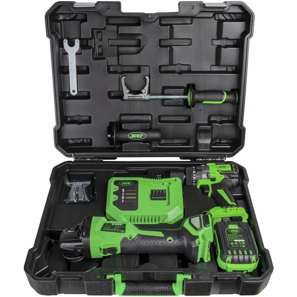 20V AKULÖÖKTRELL/KRUVIKEERAJA + 125MM AKU NURKLIHVIJA KOMPLEKT, HARJAVABAD,+4,0AH AKU+LAADIJA JBM*