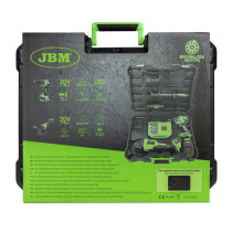 20V AKULÖÖKTRELL/KRUVIKEERAJA + 125MM AKU NURKLIHVIJA KOMPLEKT, HARJAVABAD,+4,0AH AKU+LAADIJA JBM*