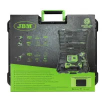 20V AKULÖÖKTRELL/KRUVIKEERAJA + 125MM AKU NURKLIHVIJA KOMPLEKT, HARJAVABAD,+4,0AH AKU+LAADIJA JBM*