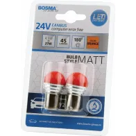 24V BAU15S LED PIRN 4,5W PY21W KOLLANE CANBUS BLISTER 2TK BOSMA