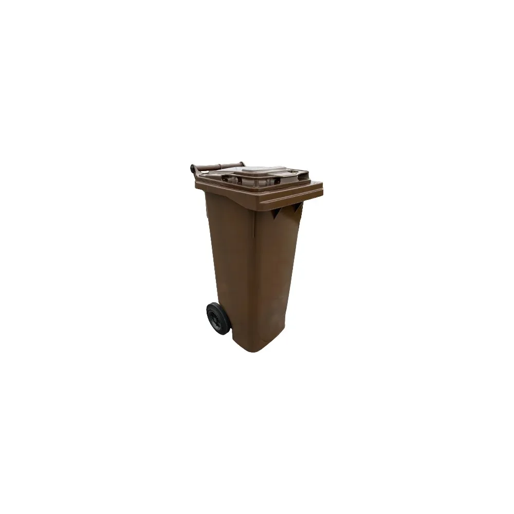 KAANEGA PRÜGIKONTEINER/PRÜGIKAST RATASTEL 80L BIOJÄÄTMED, PRUUN 53X45X95CM JNK