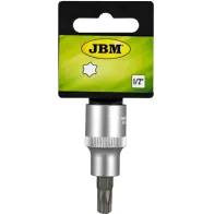 1/2" TORX PADRUNOTSIK LÜHIKE T60, SATIN CR-VAN, RIPUTUSPAKEND JBM