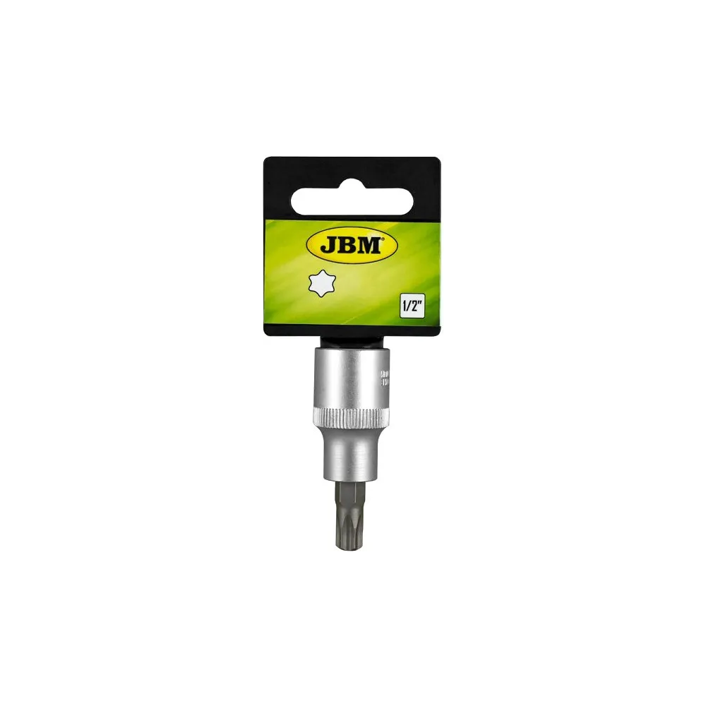 1/2" TORX PADRUNOTSIK LÜHIKE T60, SATIN CR-VAN, RIPUTUSPAKEND JBM