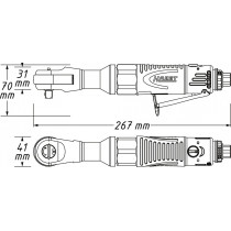 MINI PNEUMO TIRRVÕTI 1/2" 80NM, 9022ECO-1 HAZET