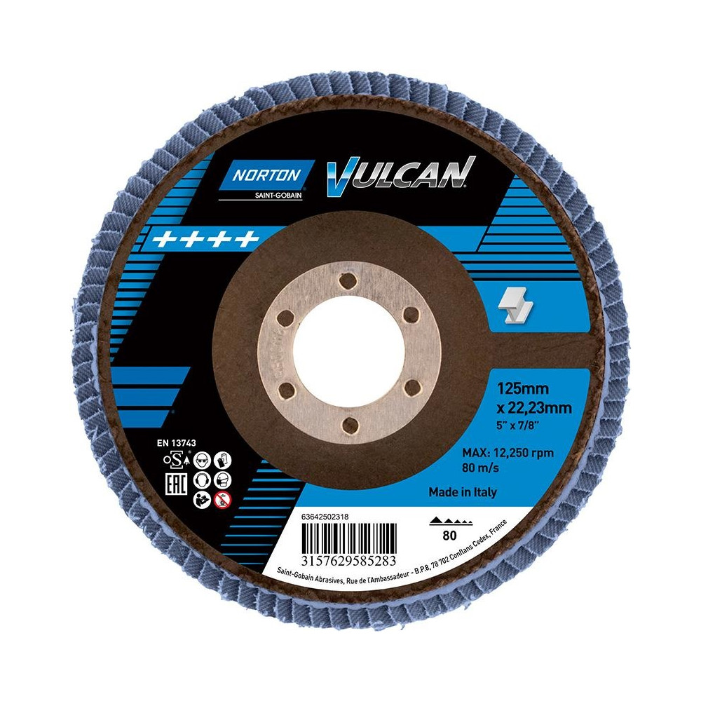 Flap disc Norton Vulcan 125x22 R842 P80