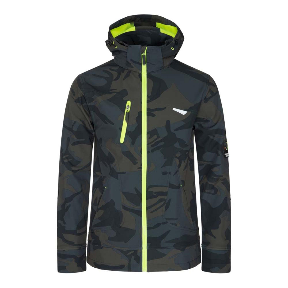 Softshell North Ways Borel 1511 Camo/neoonkollane, suurus XXL