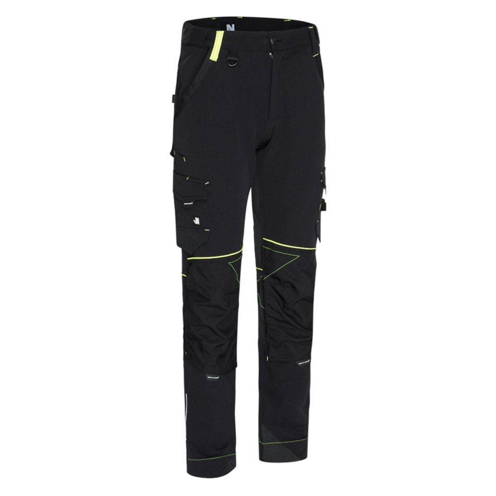 Work Trousers North Ways Sacha 1388 Black/Neon Yell, size 46