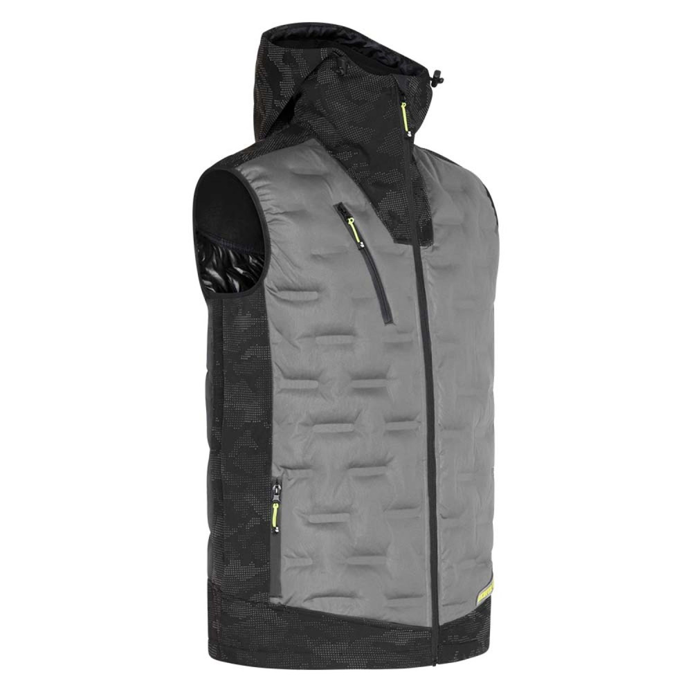 Sleeveless down jacket North Ways Barres 1104 Chiné Grey, size L