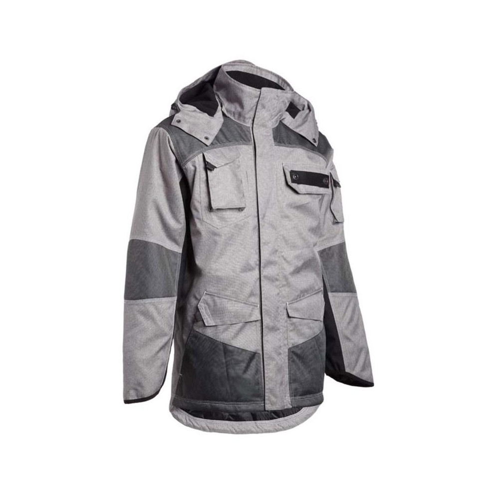 Parka North Ways Guillaumet 2279, chiné grey/must, suurus M