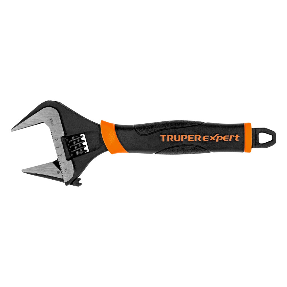 Adjustable wrench with extra wide jaw, 200mm Truper Expert®