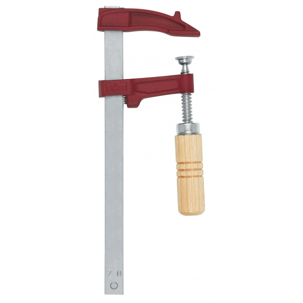 Clamp MM 20cm, jaw depth 7cm, max 4000N, wooden handle