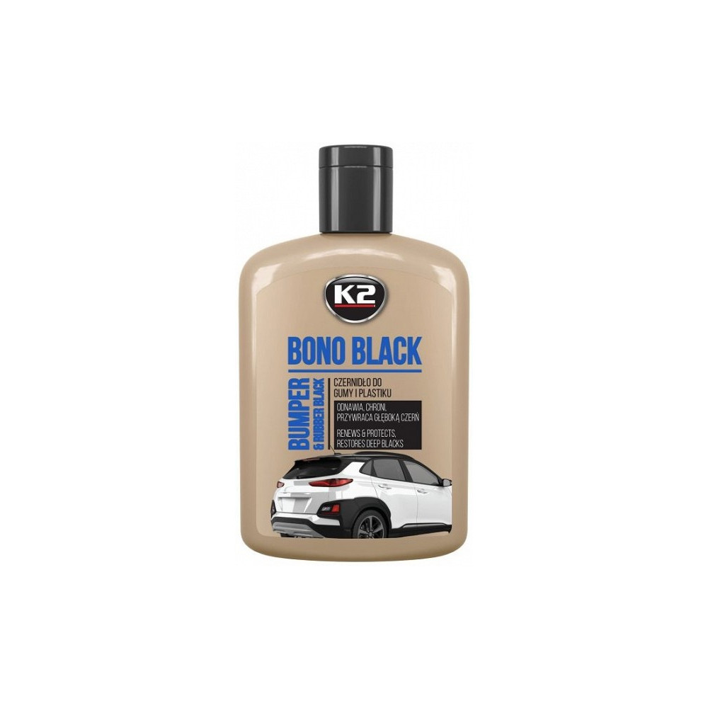 K2 BONO BLACK PLASTI- JA KUMMIHOOLDUS 200ML