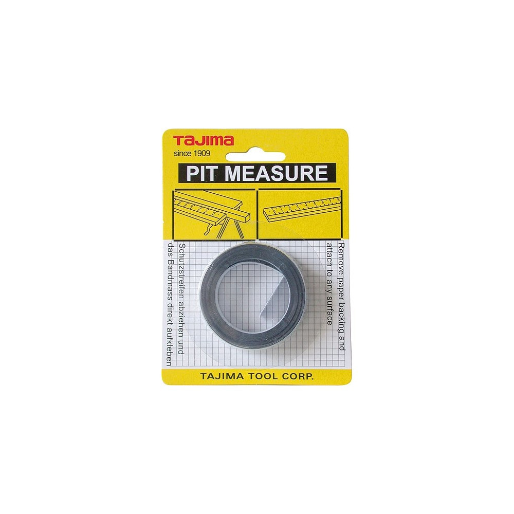 Adhesive measuring tape 3m x 13mm, scale from right to left