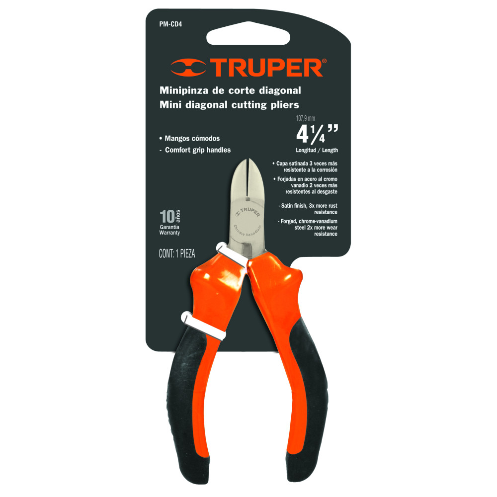 Diagonal mini cutting pliers 110mm Truper®