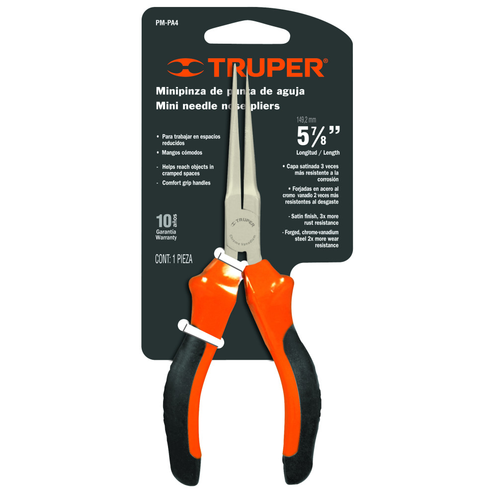 Needle nose plier 150mm comfort grip Truper®