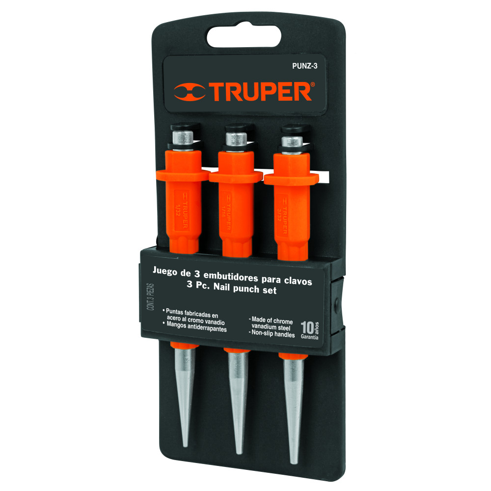 Punch set, 3 pcs Truper®