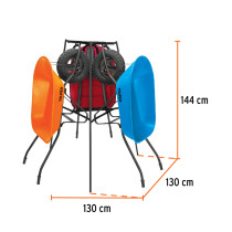 Display rack for wheelbarrows, triangle layout Truper®