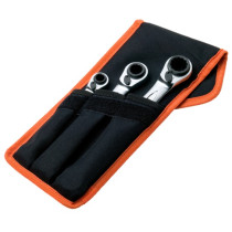 Ratcheting box spanner set 8x9-10x11, 12x13-14x15, 16x17-18x19mm 3 pcs