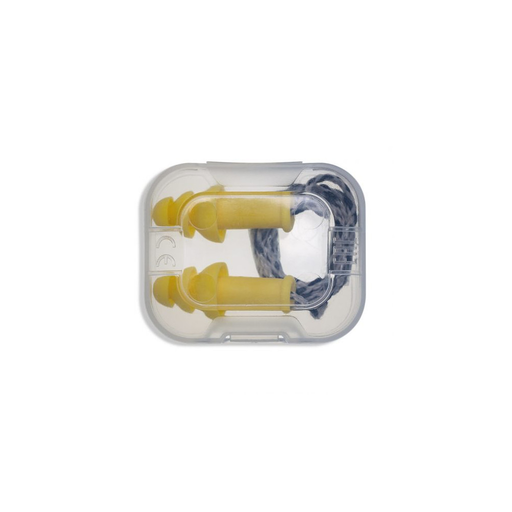 Reusable ear plugs with cord Uvex Whisper Supreme, yellow, SNR 30dB, size L, in a plastic mini box