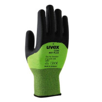 Safety gloves Uvex C500 Wet plus, cut level 5, green, size 10