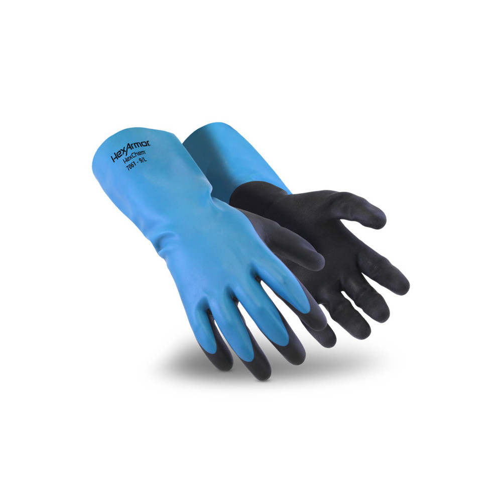 Chemical gloves HexArmor HexChem 7061 cut D chemical protection glove, size 7