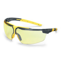 Safety glasses Uvex i-3 s, amber lens, supravision excellence (anfi scratch, anti fog) coating, anthrazit/yellow. Variable side 