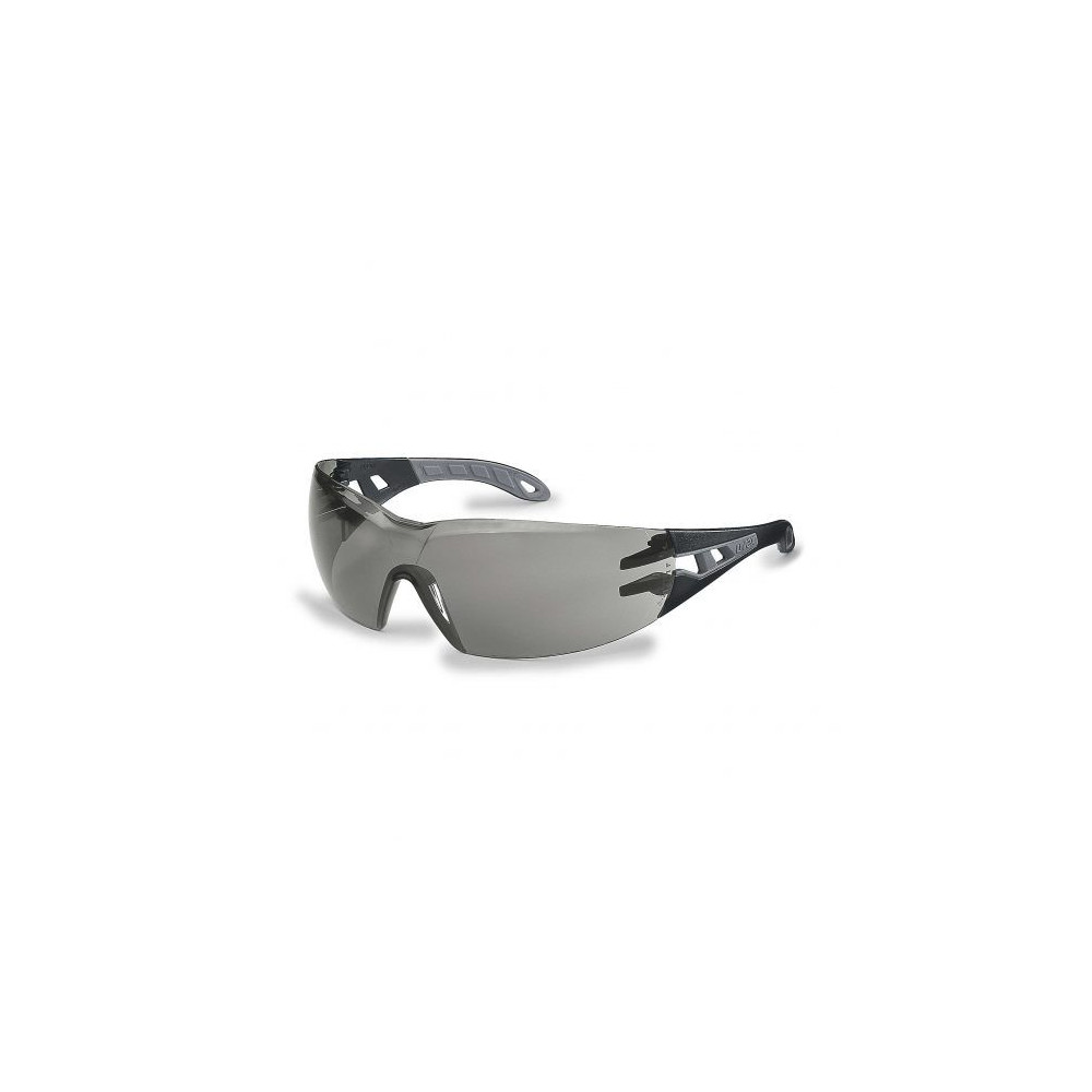 UVEX safety glasses Pheos, gray lens, supravision excellence (anti-fog, anti-scratch) black/grey