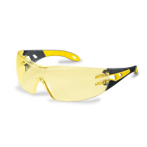 Safety goggles Uvex Pheos yellow lens, supravision excellence coating, black / yellow legs. Packed in a retail box 1 pcs