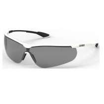 Safety glasses Uvex Uvex Sportstyle, dark lense, supravision extreme (anti scratch, anti fog) coating, white/black.