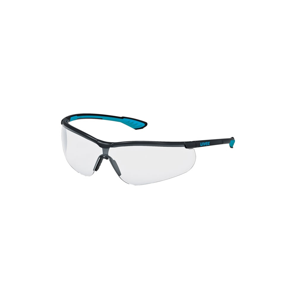 Safety glasses Uvex Uvex Sportstyle, clear lense, supravision extreme (anti scratch, anti fog) coating, black/blue. Super light 