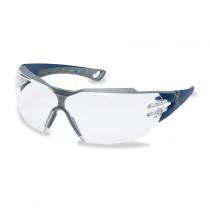 Safety spectacles Uvex cx2, clear lense, supravisionv excellence coatong. blue/grey frame