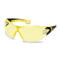 Safety glasses Uvex Pheos CX2, yellow lens, supravision excellence (anfi scratch, anti fog) coating, black/yellow.