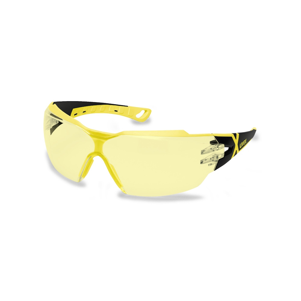 Safety glasses Uvex Pheos CX2, yellow lens, supravision excellence (anfi scratch, anti fog) coating, black/yellow.